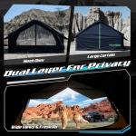 Inflatable Tent with Skylight and Awning for Camping