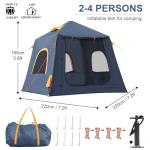 Easy Setup Inflatable Tent for 2-4 Campers