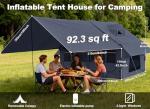 Inflatable Camping Tent with Stove Jack and Pump