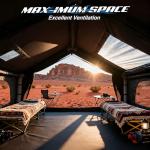 Inflatable Tent with Skylight and Awning for Camping