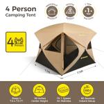 4-Person Instant Setup Camping Tent with Rainfly