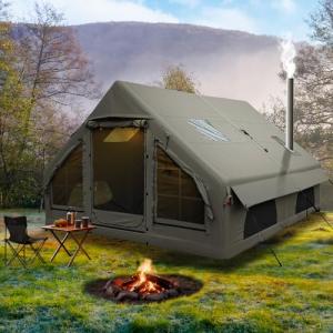 Luxury Inflatable Camping Tent with Built-in Stove Jack