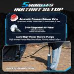 Inflatable Tent with Skylight and Awning for Camping