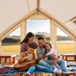 Easy Setup Inflatable Tent with Stove Jack, 4-Person