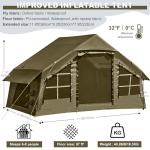 Inflatable Camping Tent for 6/8 People, Easy Setup
