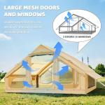 Easy Setup Inflatable Tent with Stove Jack, 4-Person