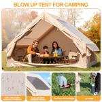 Inflatable Camping Tent with Skylight for 4-6 People