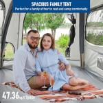 Quick Inflate 3-4 Person Camping Tent with Pump