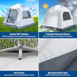 Quick Inflate 3-4 Person Camping Tent with Pump