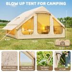 Easy Setup Inflatable Tent with Stove Jack, 4-Person
