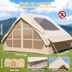 Inflatable Camping Tent with Skylight for 4-6 People