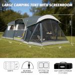 Spacious 8-Person Waterproof Tunnel Camping Tent
