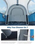 JoyTutus 5.5FT Inflatable Truck Bed Tent with Awning