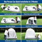 Quick Inflate 3-4 Person Camping Tent with Pump