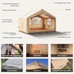 Inflatable Camping Tent for 6-8 People, Easy Setup