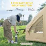 Outsunny Inflatable Camping Tent for 4-6 People