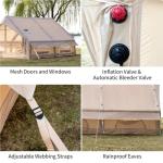 Beige Inflatable Camping Tent for 6-8 People