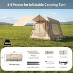 Inflatable Waterproof Tent with Large Canopy