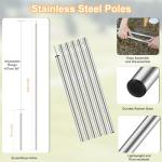 Extra Large Waterproof Camping Tarp with Poles