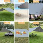 Extra Large Waterproof Camping Tarp with Poles