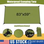 Waterproof Camping Tarp - 59x83" Outdoor Shelter