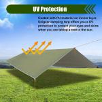 Waterproof Camping Rain Fly Tarp Canopy 10x10ft