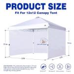 SCOCANOPY 12x12ft Canopy SideWall 3-Pack White