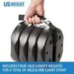 40-Pound Canopy Weight Set with Carry Strap
