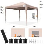 Quictent 10x10 Pop Up Canopy Tent with Sidewalls