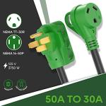 50 Amp to 30 Amp RV Adapter Cord, 12 Inch