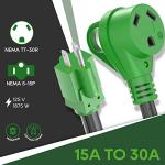 30 Amp to 110 Volt RV Adapter Cord with Indicator