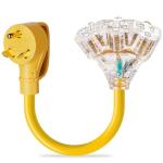 30 Amp to 110V RV Power Adapter with LED Indicator