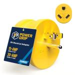 Camco Heavy Duty RV PowerGrip Adapter, 30 Amp