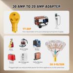 30 Amp to 110V RV Power Adapter with LED Indicator
