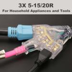 30 Amp RV Generator Adapter Cord with LED Indicator