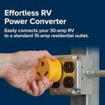 Camco Heavy Duty RV PowerGrip Adapter, 30 Amp