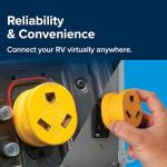 Camco Heavy Duty RV PowerGrip Adapter, 30 Amp