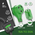 30 Amp RV Surge Protector Adapter Cord, 2 Feet