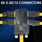 50 Amp to 20 Amp RV Adapter with Breaker