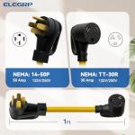 50 Amp to 30 Amp RV Adapter Cord