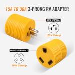 30 Amp RV to 15 Amp Household Adapter Plug