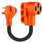 30 Amp to 50 Amp RV Adapter Cord – 12 Inch