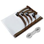 Thick Waterproof Clear Tarp with Grommets - 6.6 x 13 ft