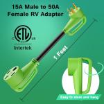 30 Amp to 50 Amp RV Adapter Cable