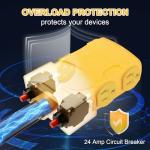 30 Amp to 20 Amp RV Adapter with Circuit Breaker