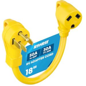 KOHREE Heavy Duty 50A to 30A RV Adapter