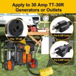 30 Amp to 20 Amp RV Adapter with Circuit Breaker