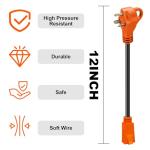 30 Amp to 15 Amp RV Adapter Cord