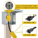 50 Amp to 20 Amp RV Adapter for House Outlets