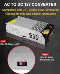 EAGWELL 12V 1000W Power Supply Adapter for Camping